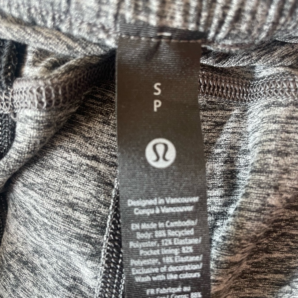 NWT Men’s Lululemon Soft Jersey Jogger Color Heather Black Size S/P